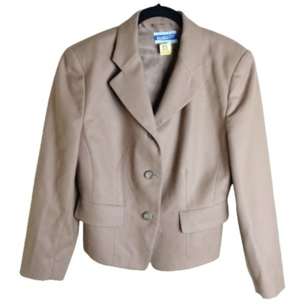 Vintage Pendleton Camel Virgin Wool Blazer S/m